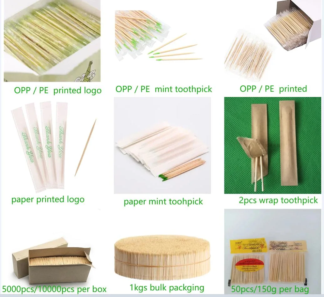 4inch Dental Floss Pick Toothpick for Clean Teeth Bamboo Round Toothpick
