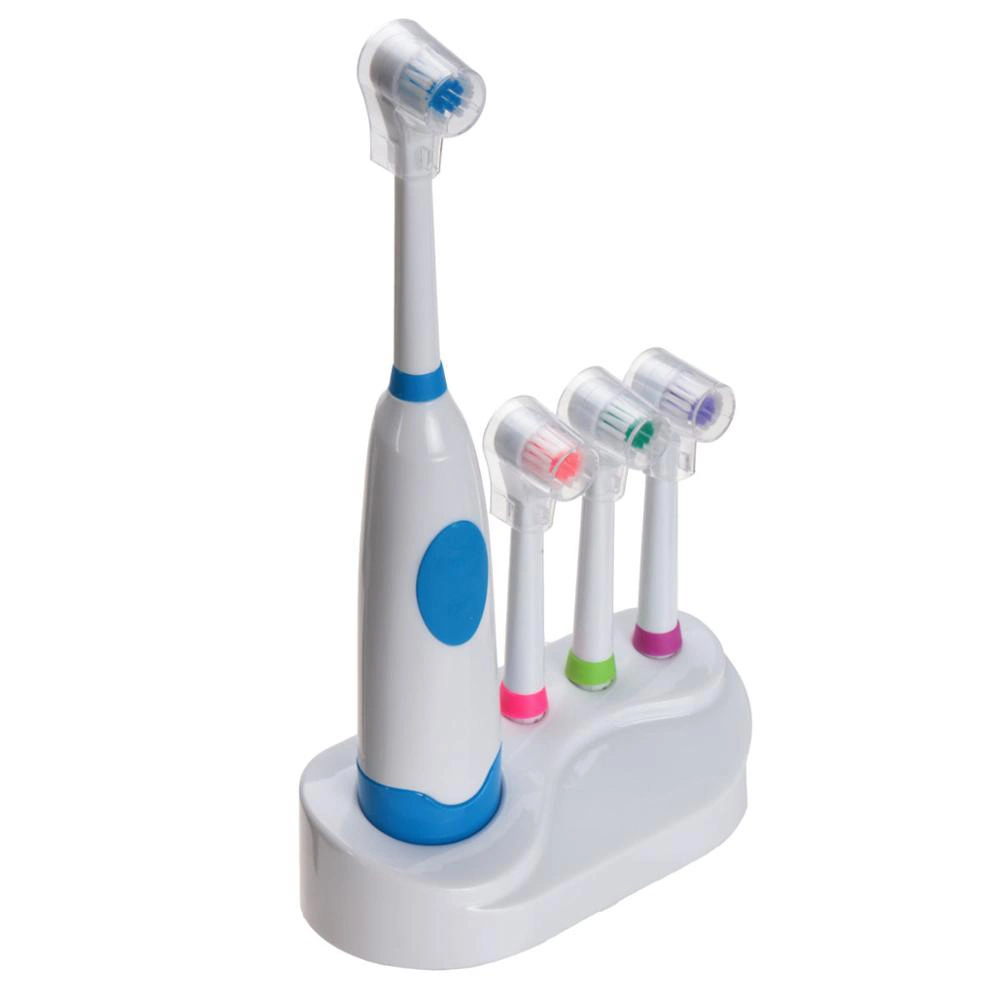 Js105 Kids/Adults Spin Electric Toothbrush with Small Round Head Waterproof Battery Powered