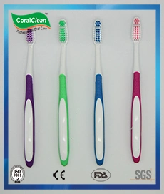 Adult&prime; S Unique Rubber Handle &amp; DuPont Filaments Toothbrush