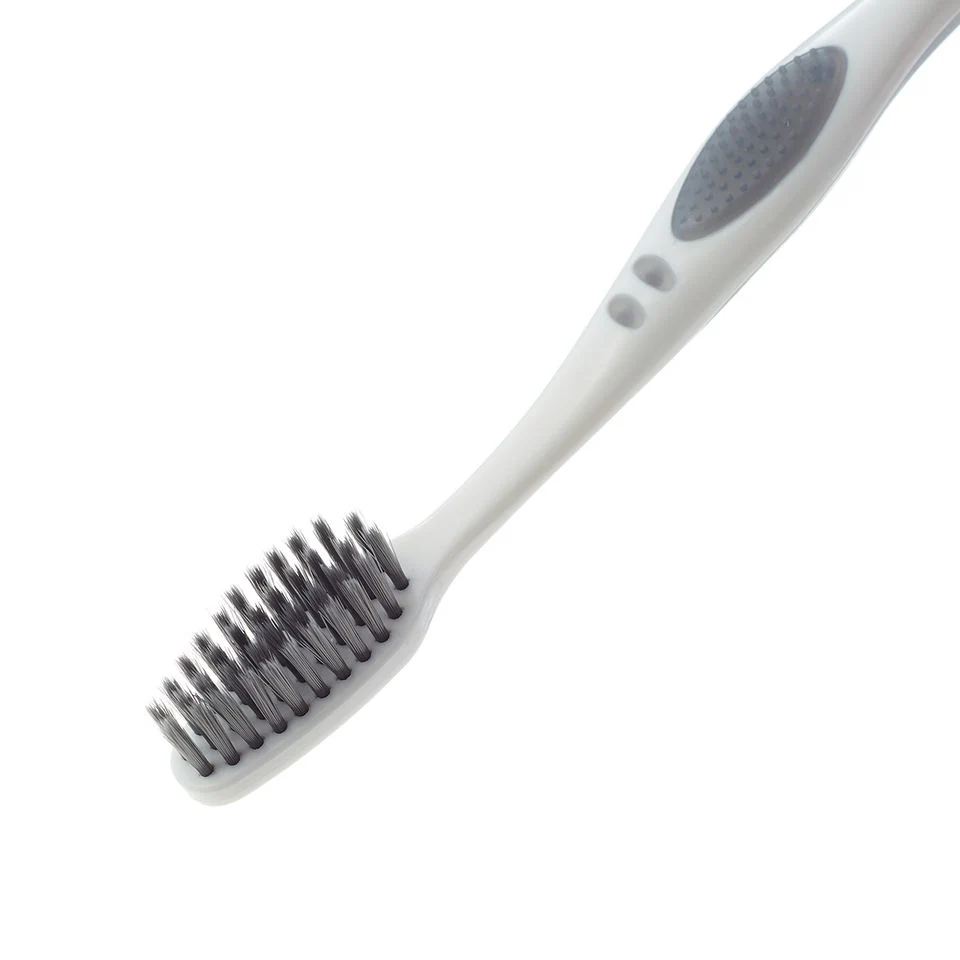 Adult Tooth Brush Charcoal Bristles Professional Toothbrush 2 in 1