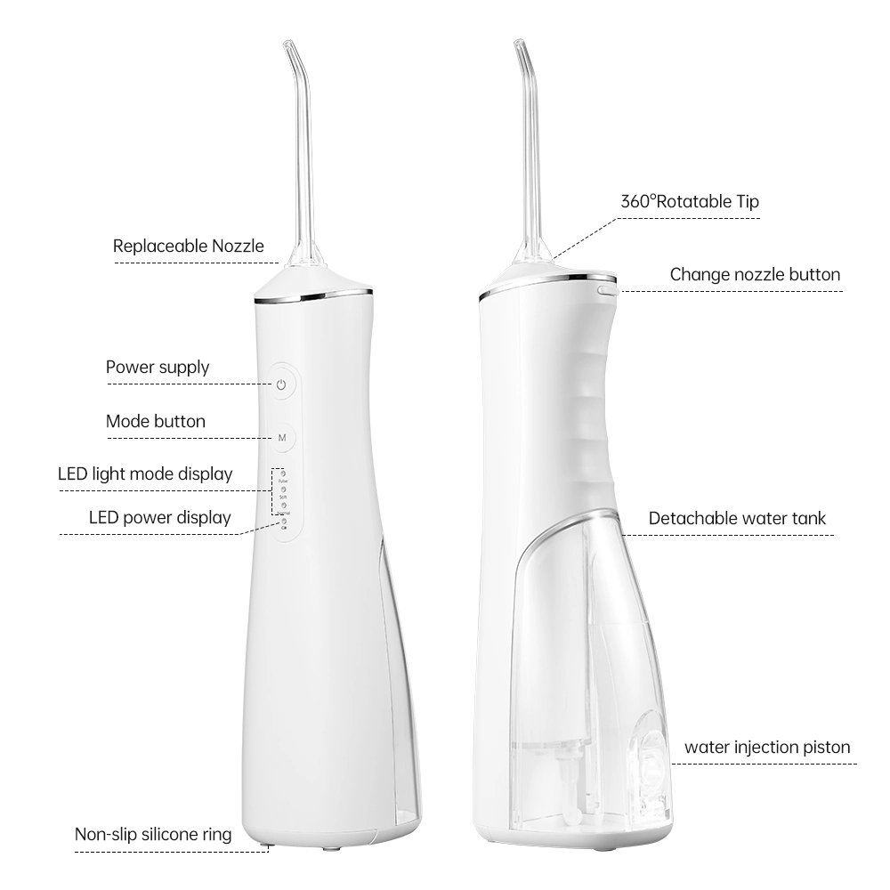 Ximalong New Design 200ml Cordless Home Use Dental Oral Irrigator Tooth Flosser with Rechargeable Battery Water Flosser