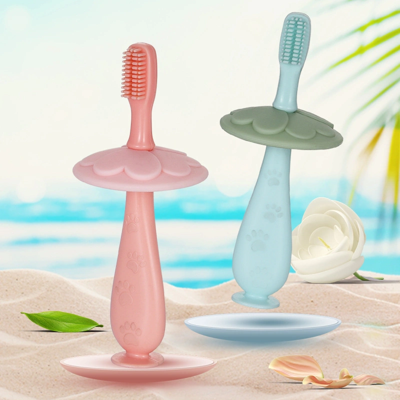 Baby Training Toothbrush Eco-Friendly Waterproof Manual Silicone Toothbrush