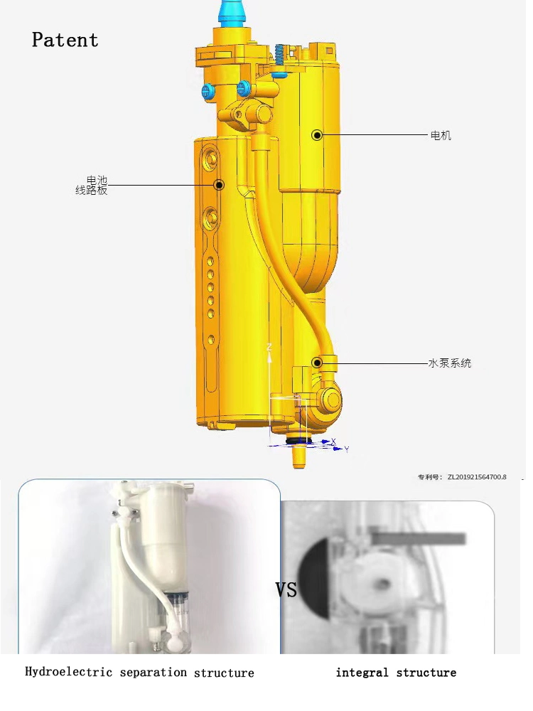 New Type Ipx7 Portable Dental Water Flooser Rechargeable Oral Irrigator with OLED Display