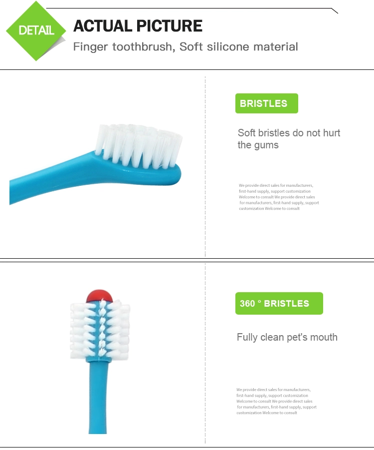 New Arrival Double Heads Dental Care Pet Toothbrush