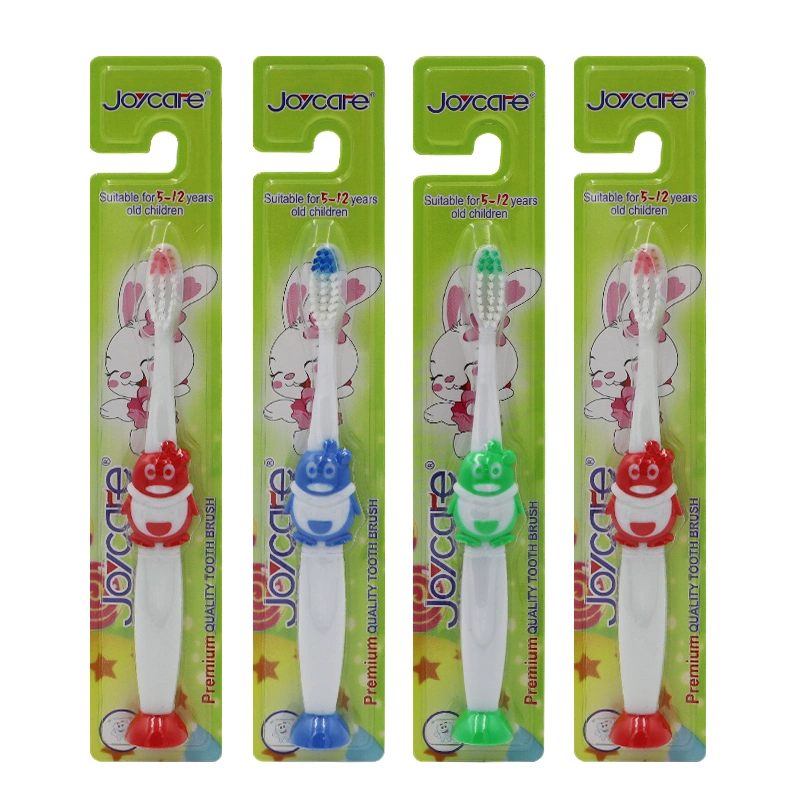 Hot Wholesale Plastic Suction Cup Toy Kid Rubber Handle Soft Bristles Kids Toothbrush