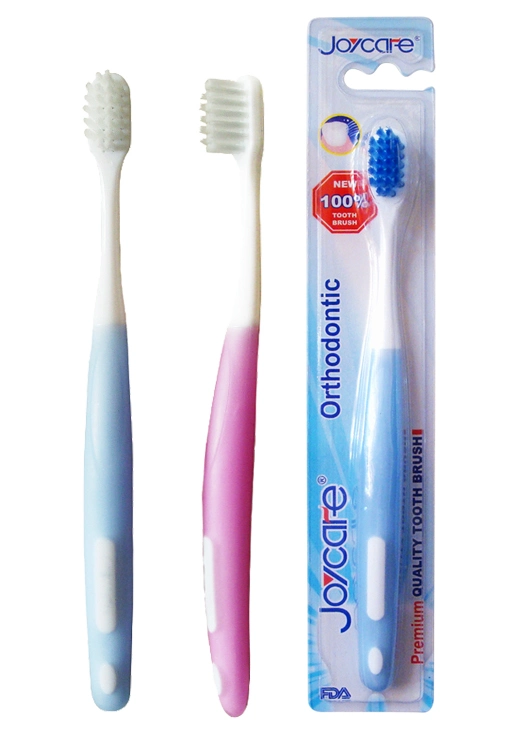 Classic Design Soft Orthodontic Bristles Adult Toothbrush with Small Brush Head