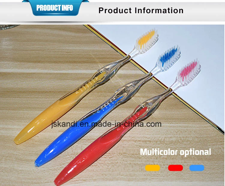 Newly Designed Environmental Adult Soft Travel Plastic Toothbrush