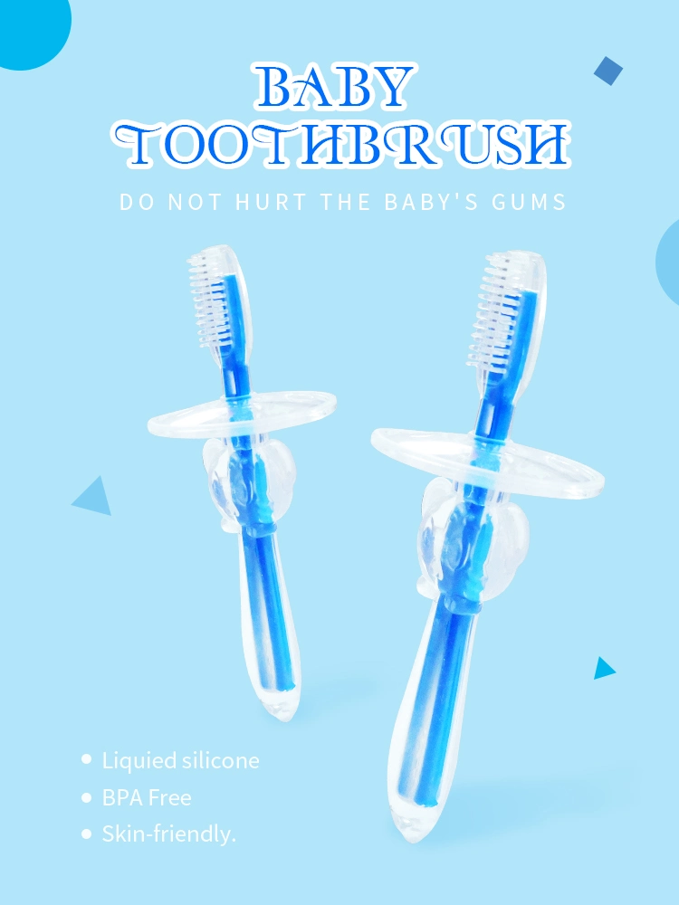 Kids Soft Silicone Toothbrush Manual Training Mouth Cleaning