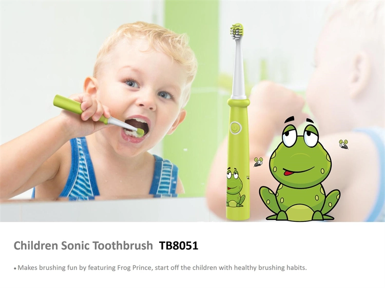Waterproof Special Rubberized Head Design Travel Battery Toothbrush for Kid