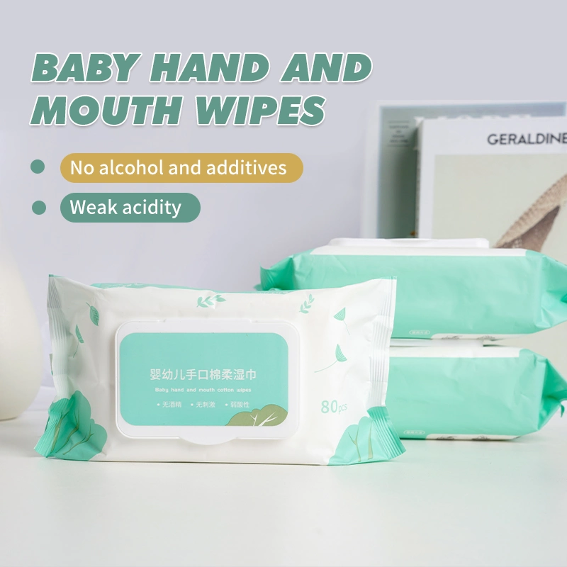 Free Sample Direct Price Non-Irritating Wipes Clean Face and Mouth Wipes Sensitive Skin Care Wet Baby Wipes