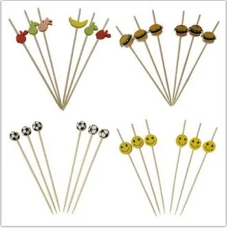 2022 Most Popular Bamboo Skewers Cocktail Picks of Wooden Bead