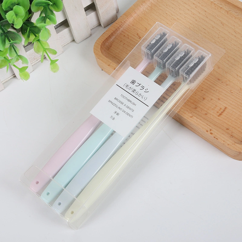 High Quality Soft Bamboo Charcoal Toothbrush in 4 PCS