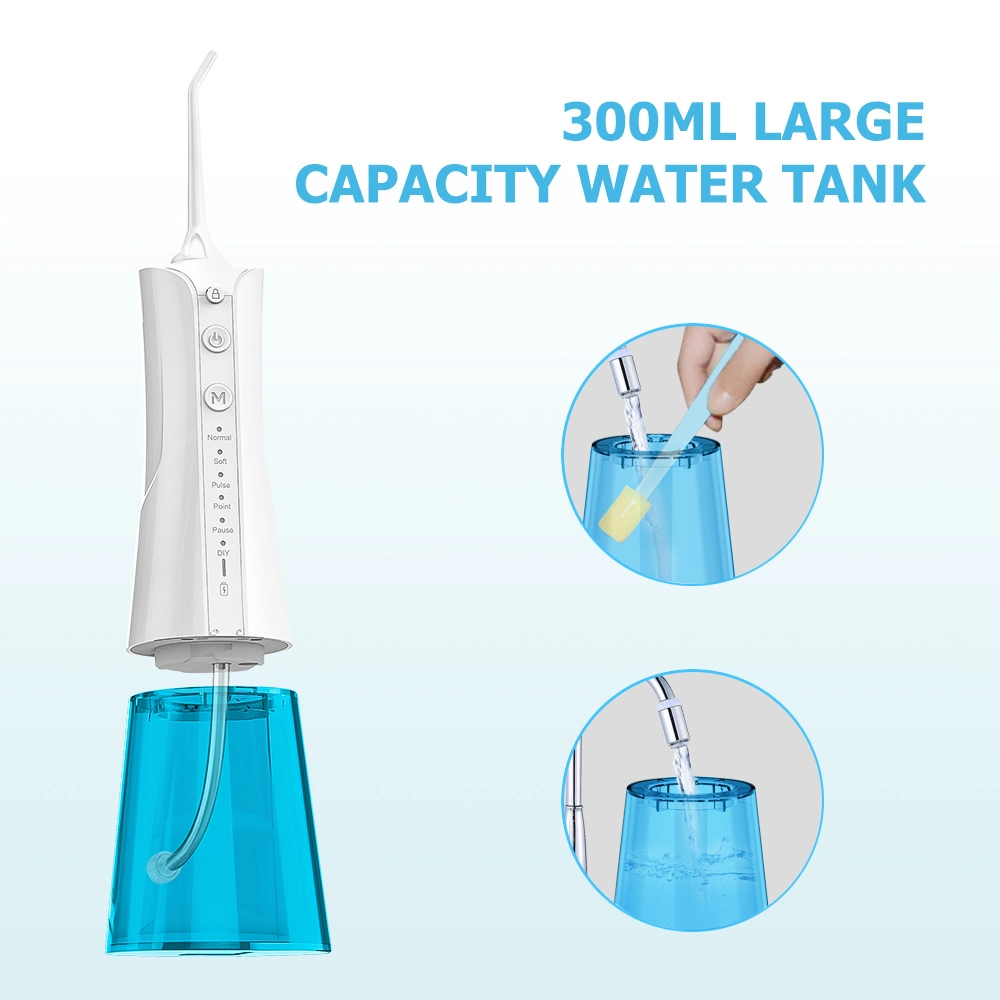 Professional Manual Water Flosser 300ml Tank Mini Cordless Oral Irrigator