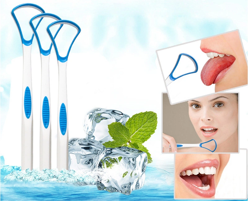 Fresh Breath Wholesale Manufacturer Plastic Tongue Cleaner Non-Slip Tongu Scraper