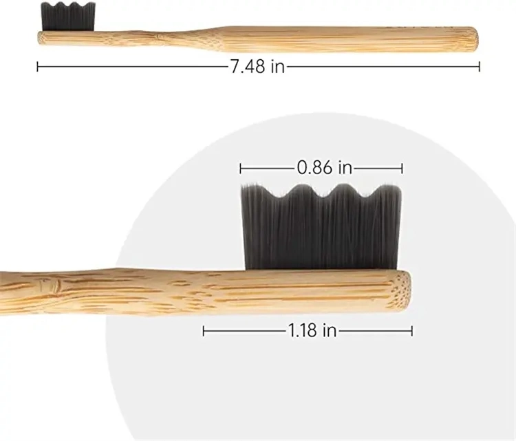 Eco Friendly Biodegradable Toothbrushes Microfiber Nano Extra Ultra Soft Bamboo Toothbrush