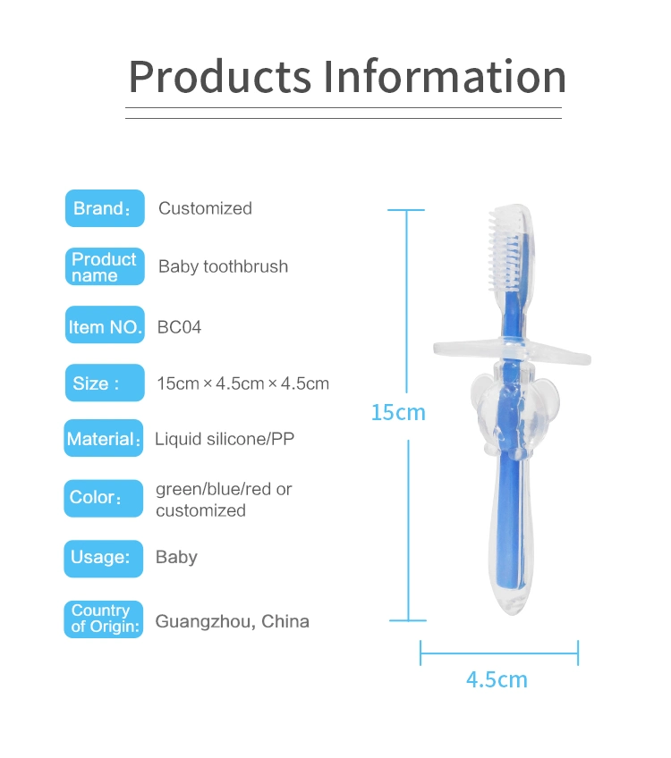 Kids Soft Silicone Toothbrush Manual Training Mouth Cleaning