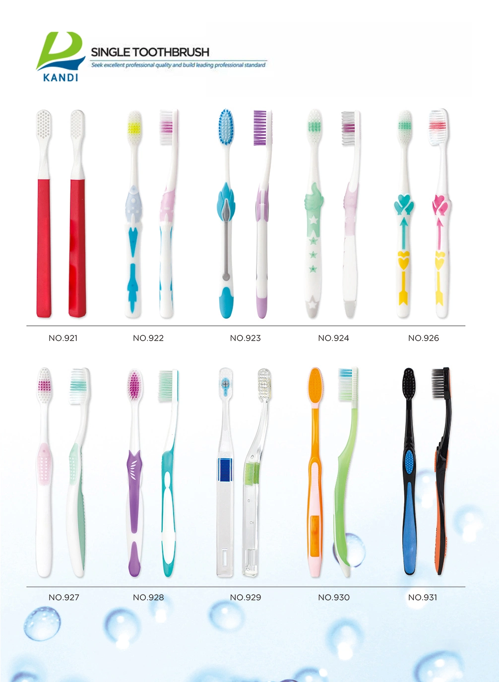 Dental Teeth Whitening Soft Rubber Handle Adult Toothbrush