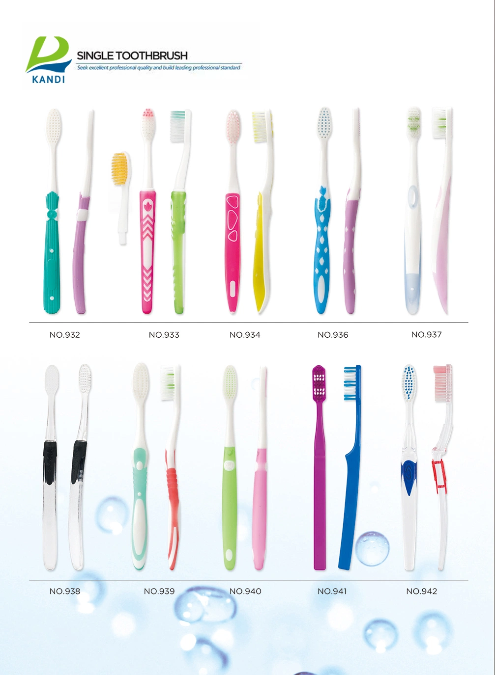 Dental Teeth Whitening Soft Rubber Handle Adult Toothbrush
