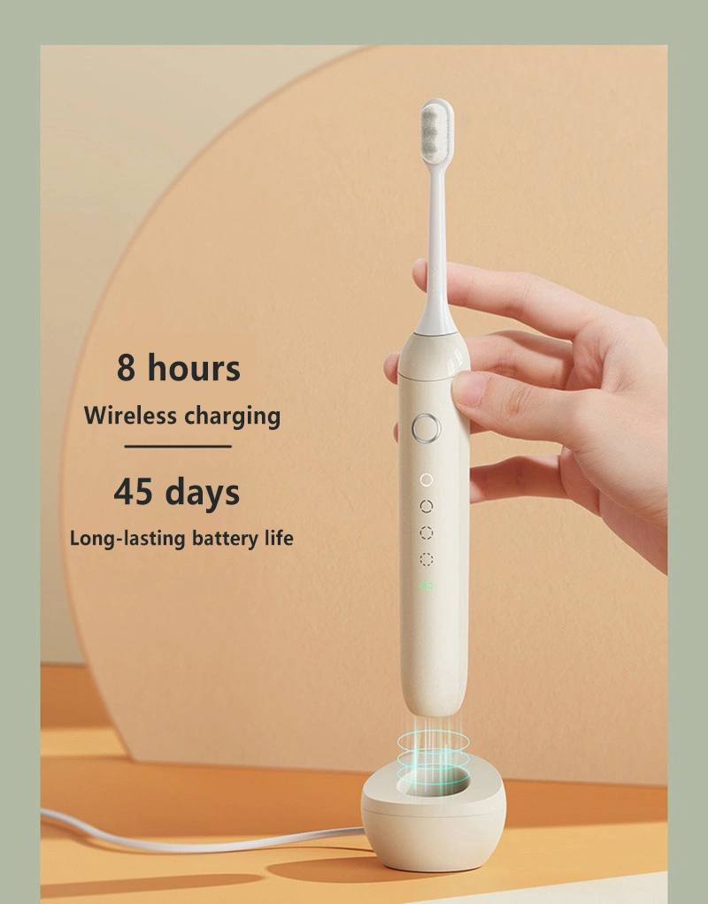 Jssan Super Soft Bristle Piano Paint Sonic Electric Toothbrush Wireless Charging for Women and Children Christmas Gift
