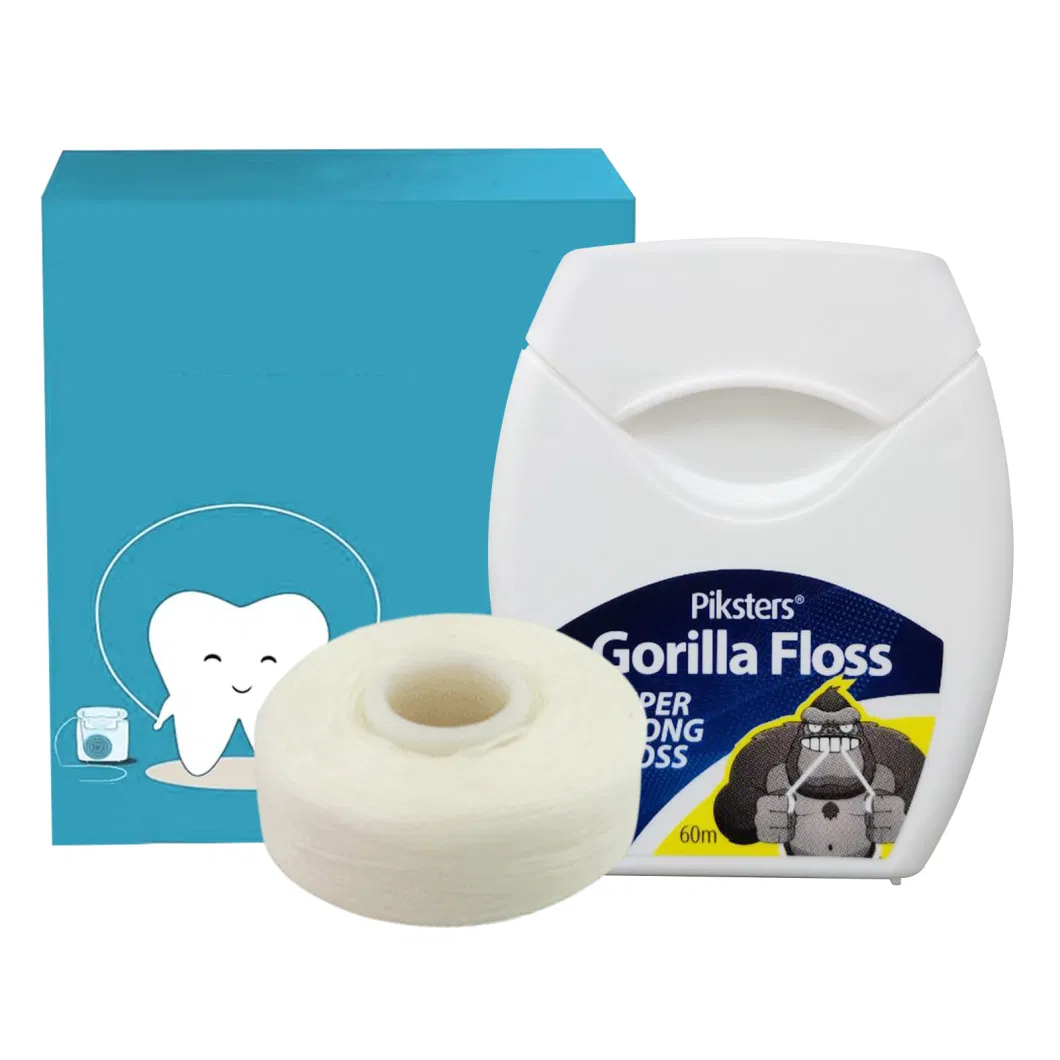 Teeth Whitening 50m Dental Floss/Nylon Mint Dental Floss with Customization