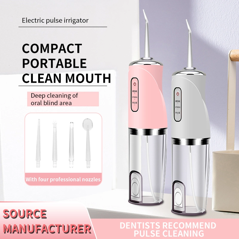 Wireless Water Pik Flosser for Teeth, Iteknic Dental Oral Water Irrigator Pik Portable with 230ml Water Tank, 4 Jet Tips Teeth Cleaner for Braces, 4modes, Ipx7