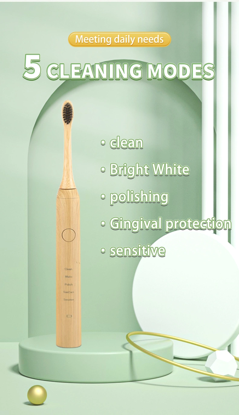 Sonic Replacement Head Soft Charcoal Bristle Bamboo Electric Toothbrush