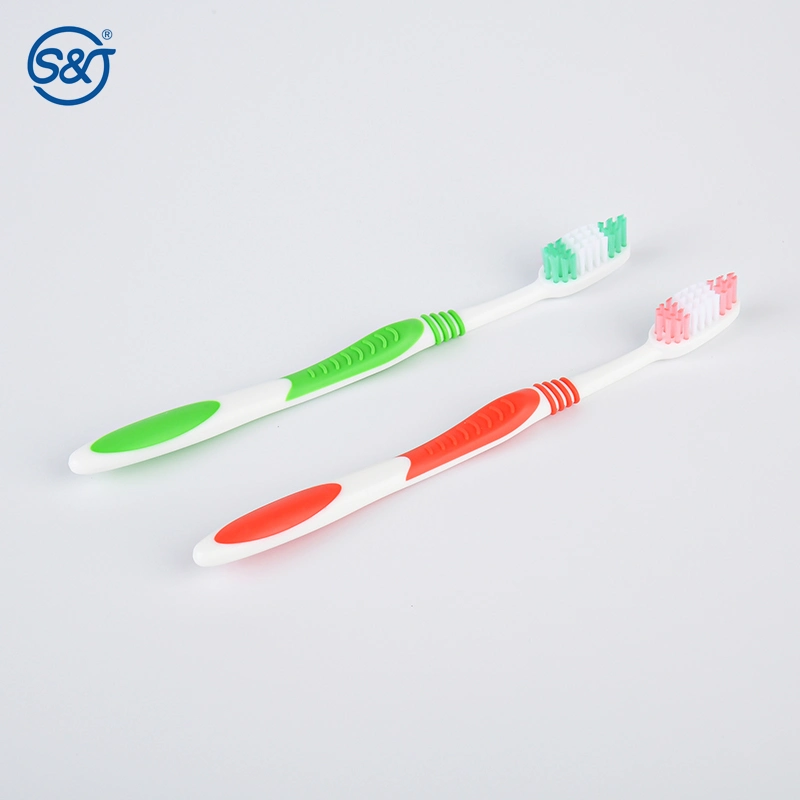 SJ Individually Wrapped Toothbrushes Medium Soft Bristle Tooth Brush Manual Disposable Travel Toothbrush For Adults Kids