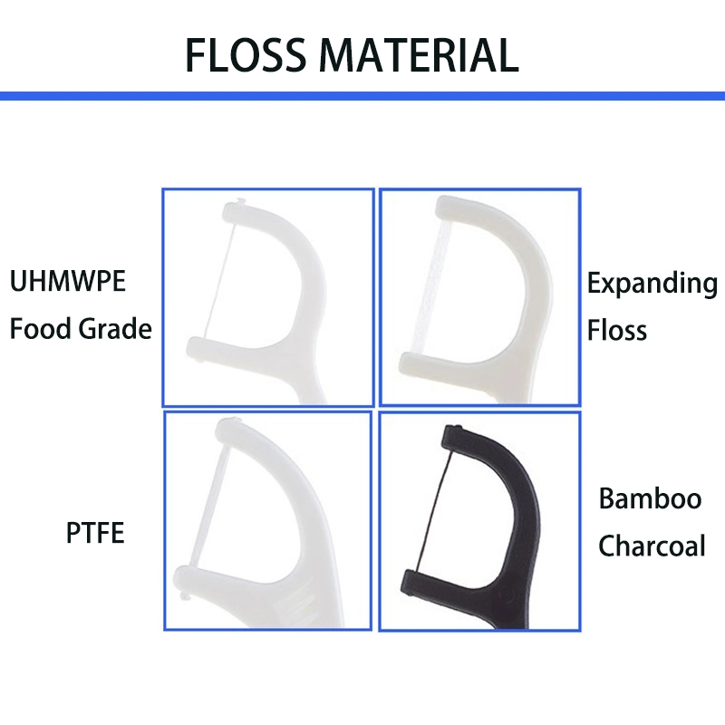 Bamboo Charcoal Flosser Wholesale High Quality Factory Dental Floss Pick