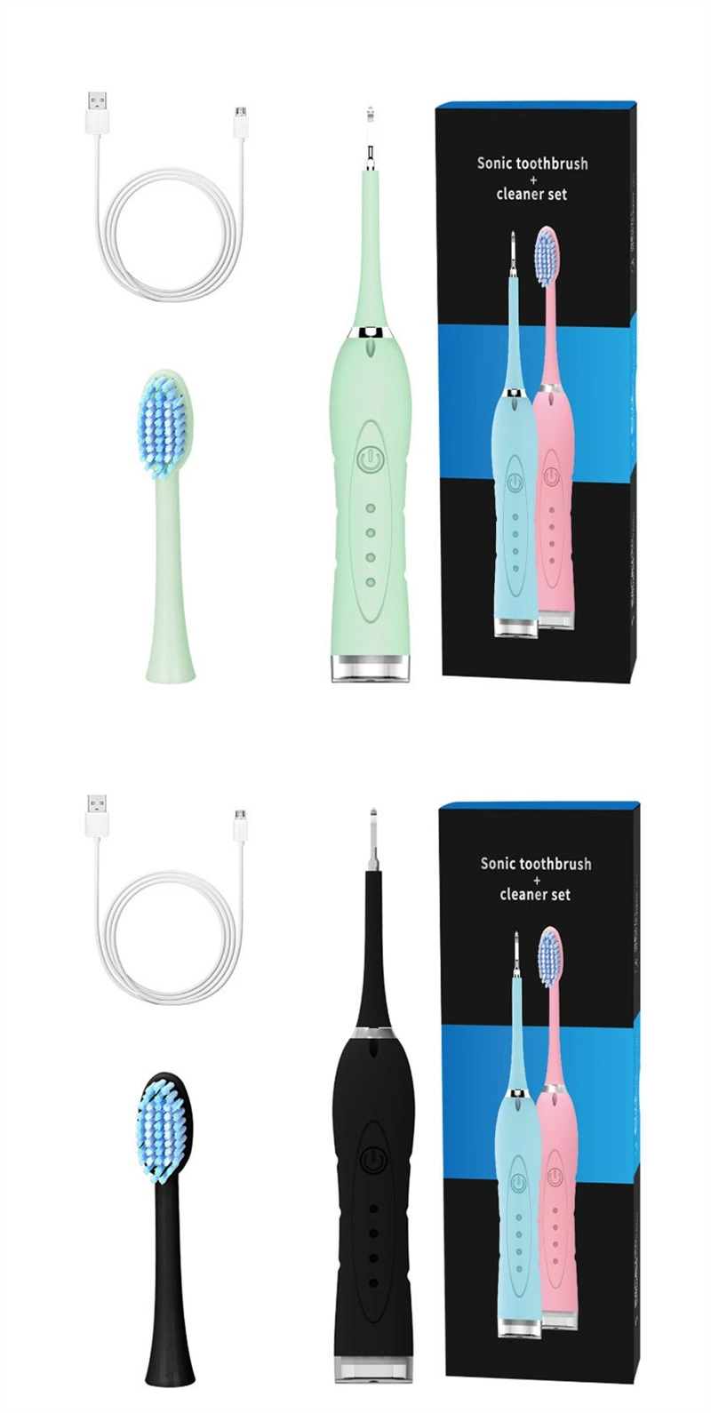 Smart Oral Health Tooth Cleaning Sets Rechargeable 4 Gears Toothbrush Sonic Electric Tooth Brush