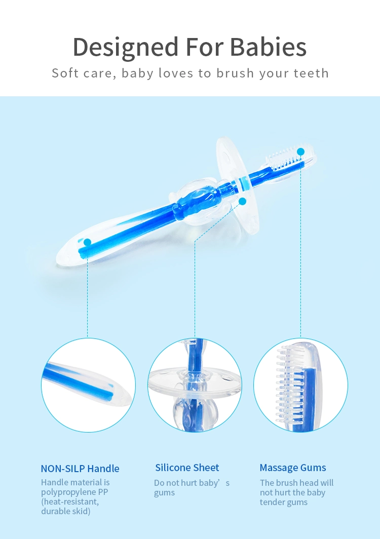 Kids Soft Silicone Toothbrush Manual Training Mouth Cleaning