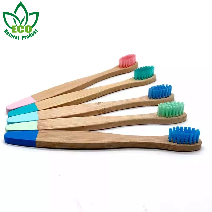 Customized Logo Degradable Teeth Whitening Ultra Soft Flat-Plate Kids&prime; Mini Children Bamboo Toothbrush Set