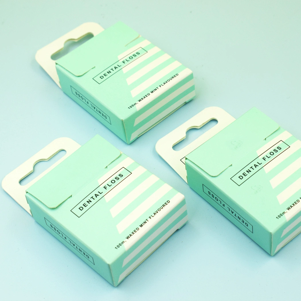Eco-Friendly 100m Wax Floss with Natural Mint Flavoring Dental Floss