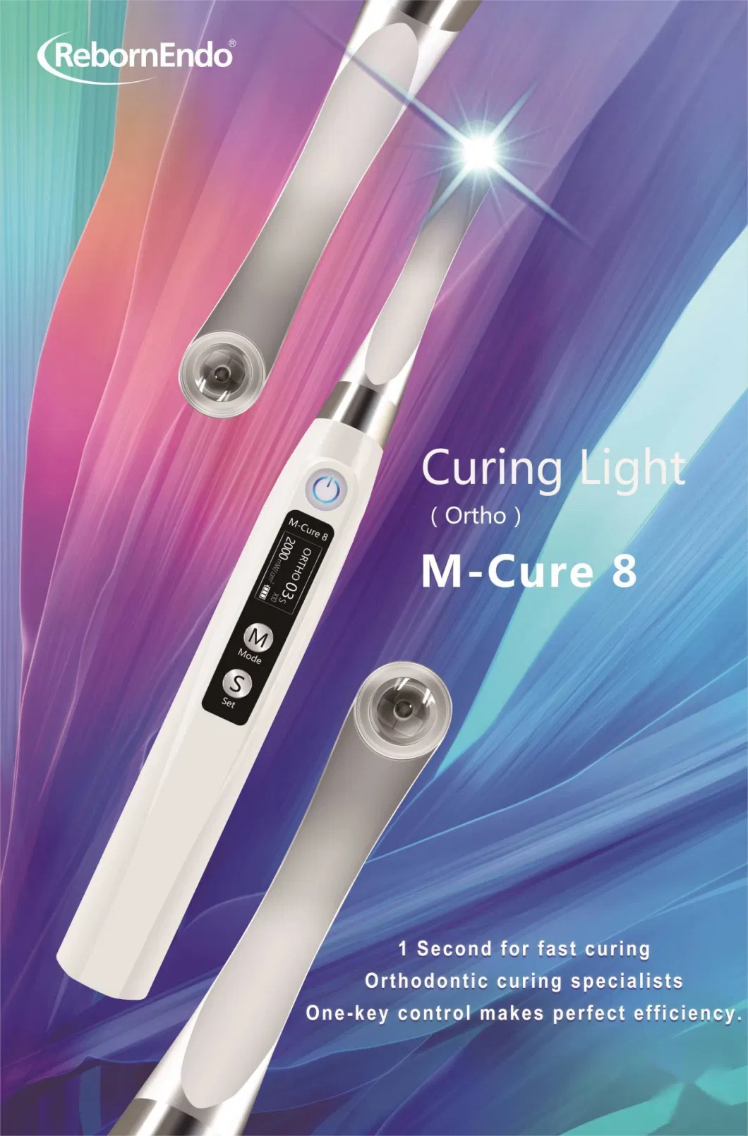 M-Cure 8 Wireless Dental LED Curing Light for Dental Root Canal Files