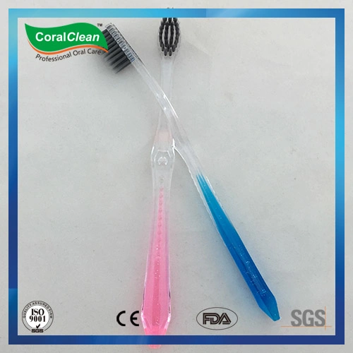 Beautiful Bright Handle &amp; Bamboo Charcoal Bristle Toothbrush