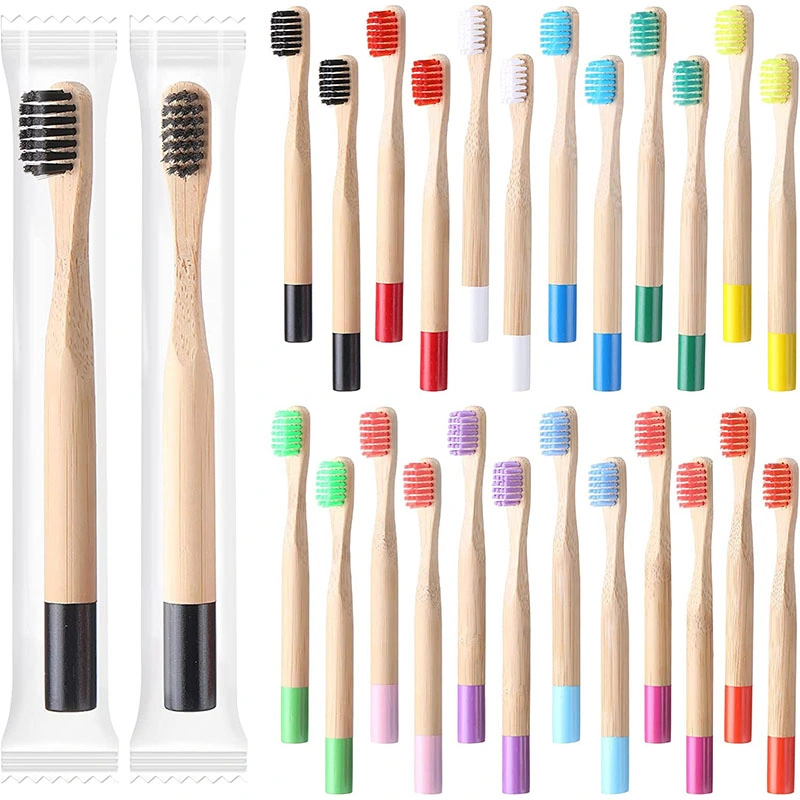 Wholesale Cheaper Price Customized Logo Wrapped Package Bamboo Toothbrush Bristle for Adult Kid