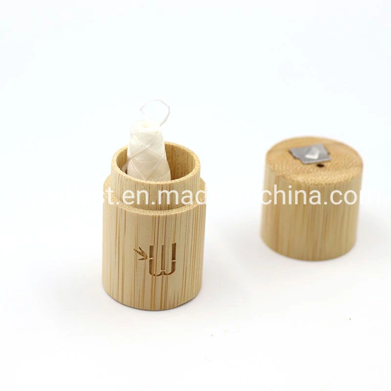 Wholesale High Quality 30m Dental Floss with Natural Bamboo Tube