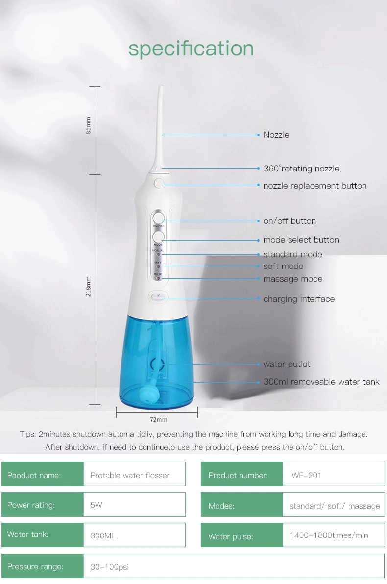High Quality Portable Dental Oral Irrigator Water Flosser