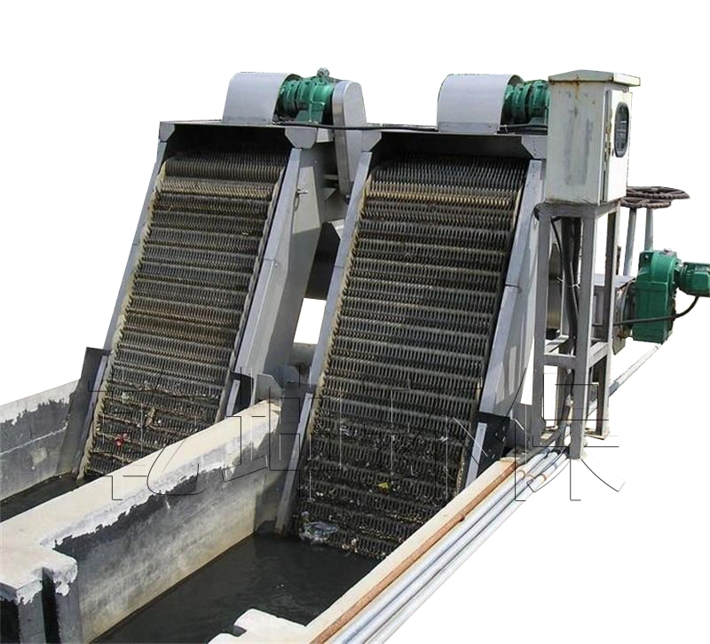 Sewage Treatment Mechanical Grating Stainless Steel Rotary Mechanical Grating Dewatering Machine Circulating Toothed Raketype Grating