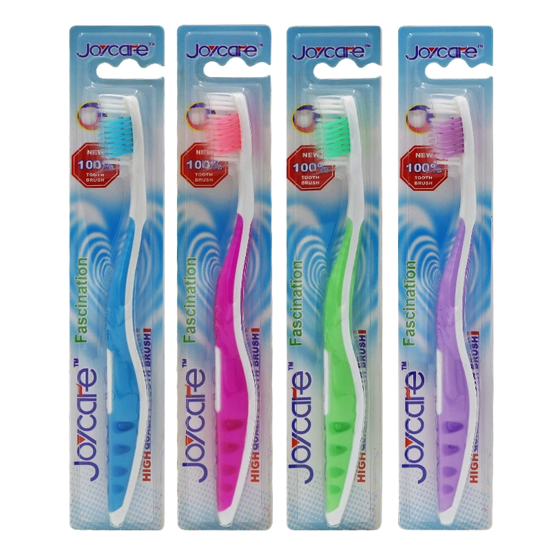 Classic Cross Action Soft Rubber Non-Slip Handle/Tongue Cleaner Toothbrush