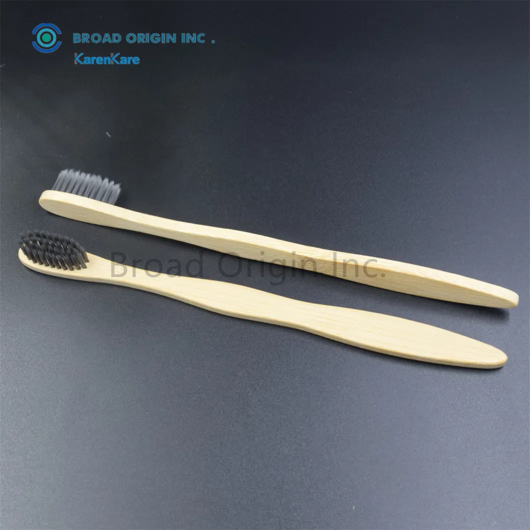CE Approved Natural Brush Tooth Bamboo Toothbrush Wholesale Custom Logo Charcoal