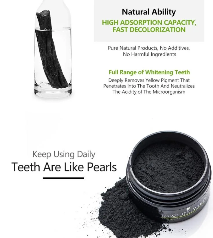 Home Teeth Kit Activated Whitening Bamboo-Charcoal Tooth Bleaching Powder