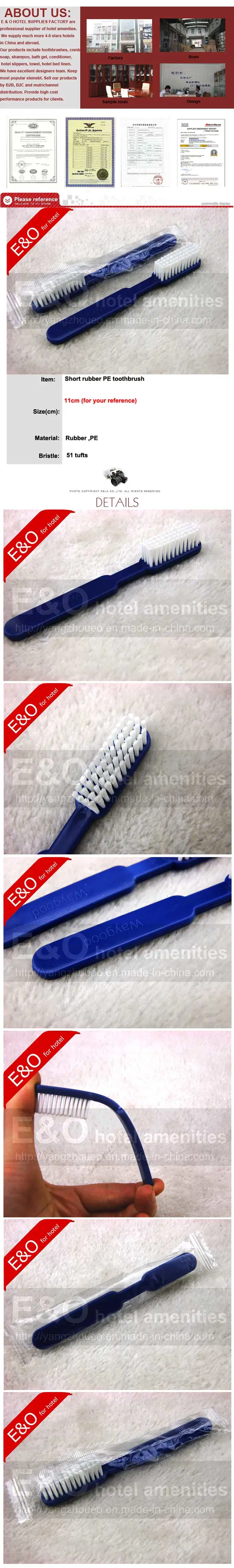 50 Tufts PE Short Rubber Toothbrush with DuPont Bristle