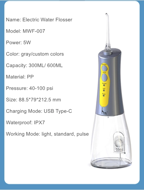 New Portable 360ml Large Capacity Water Tank Electric Dental Flosser