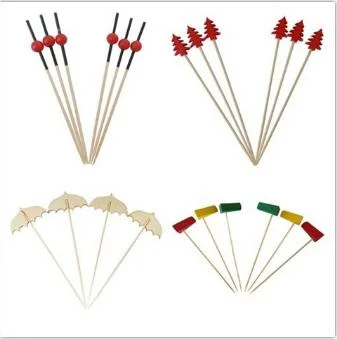 2022 Most Popular Bamboo Skewers Cocktail Picks of Wooden Bead