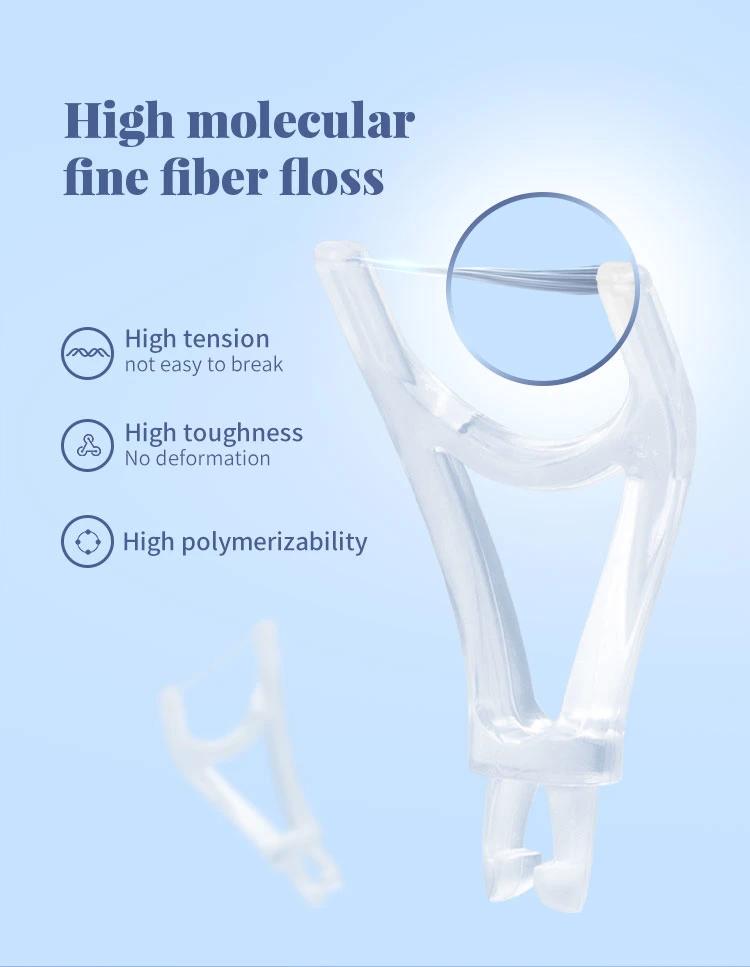 Good Grade Silicone Material Waterproof Dental Floss Glowing Dental Floss Pick