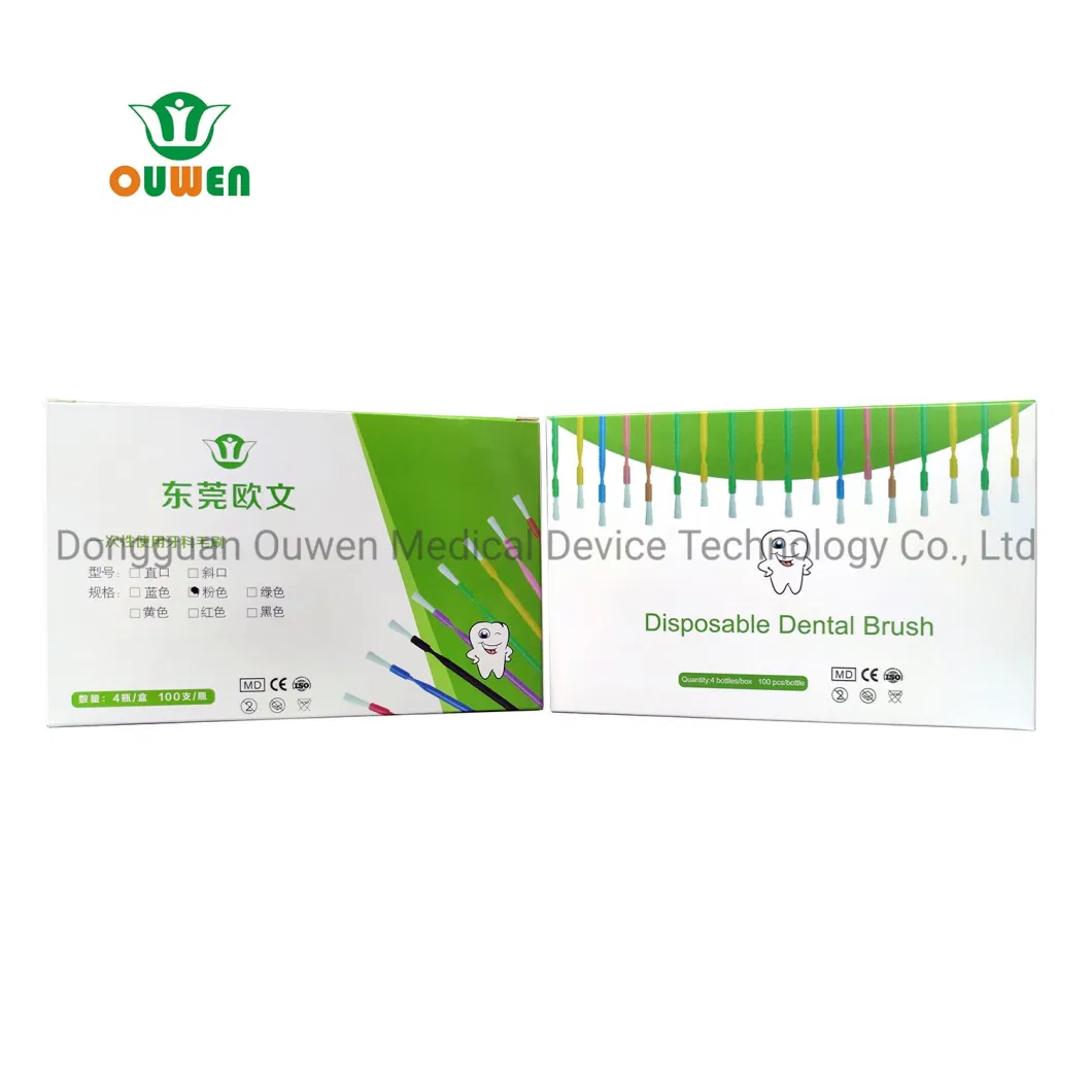 Ouwen ISO13485 CE FDA Certificates Disposable Dental Micro Brush for Make up or Dental Use