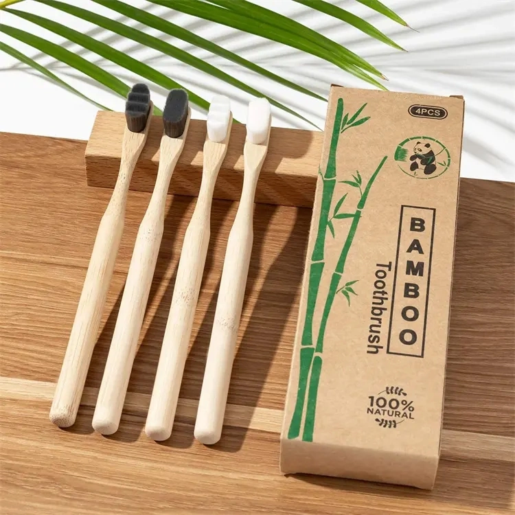 Eco Friendly Biodegradable Toothbrushes Microfiber Nano Extra Ultra Soft Bamboo Toothbrush