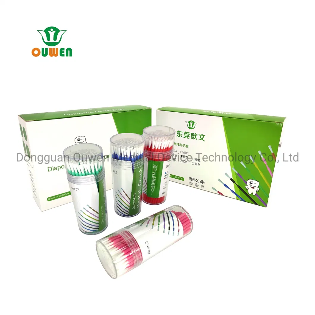 Ouwen ISO13485 CE FDA Certificates Disposable Dental Micro Brush for Make up or Dental Use
