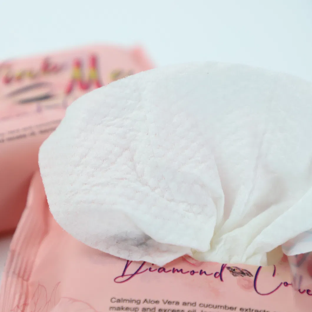 25PCS Custom Logo Organic Cotton Makeup Removing Wet Wipes for Sensitive Skin