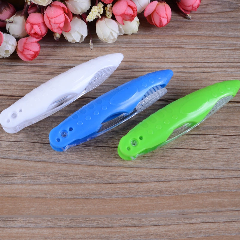 Portable Folding Soft Adult Travel Toothbrush for Travel Camping Hiking Outdoor OEM